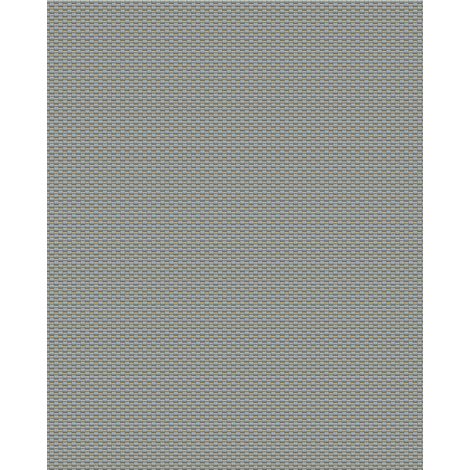 Papier peint ton-sur ton Profhome BA220084-DI papier peint intissé gaufré à chaud gaufré ton-sur-ton et des accents métalliques bleu bleu-pigeon argent 5,33 m2 (1/4)