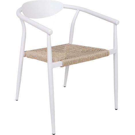 Silla de aluminio y cuerda marrón 56x61x74.5h cm (1/5)