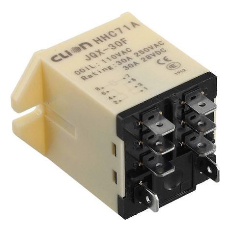 CLion 1 Stück HHC71A JQX-30F 110VAC für DPDT-Relais 110VAC 30A 8 Pins (1/5)