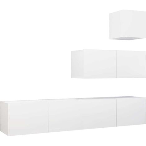 Maison Exclusive - Set de muebles de salón TV 4 piezas madera de (1/5)