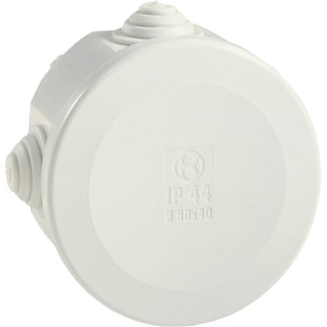 boite de dérivation - a tétines - diamètre 80 mm - gris - boite étanche - iboco 05531