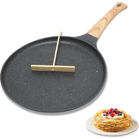 Poêle à crêpes antiadhésive en granit de 24 cm