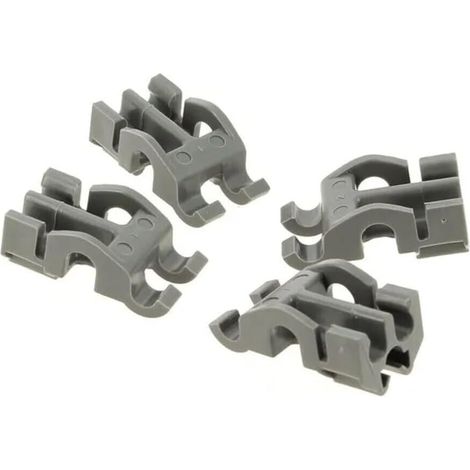 Lot de 4 Clips de panier inférieur lave-vaisselle, compatible Whirlpool, Bauknecht, Privileg, Ikea