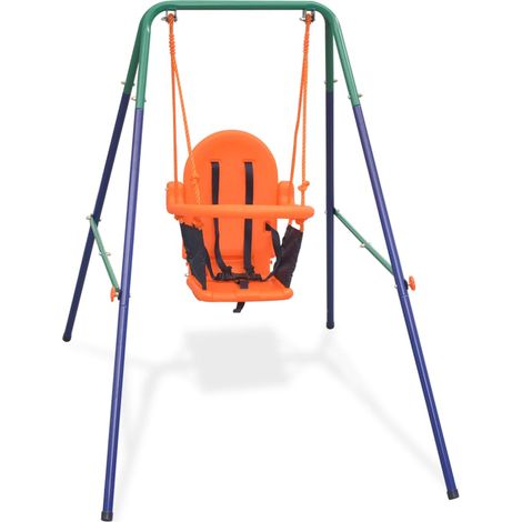 Altalena per bambini con imbracatura di sicurezza arancione 020004790