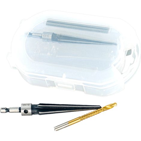 5 pièces alésoir manuel conique 3-13mm et 5-16mm outil alésoir à main pour trous de chevilles de chevalet poignée en T détachable alésoir conique pour guitares bois plastique PVC tuyaux (1/5)