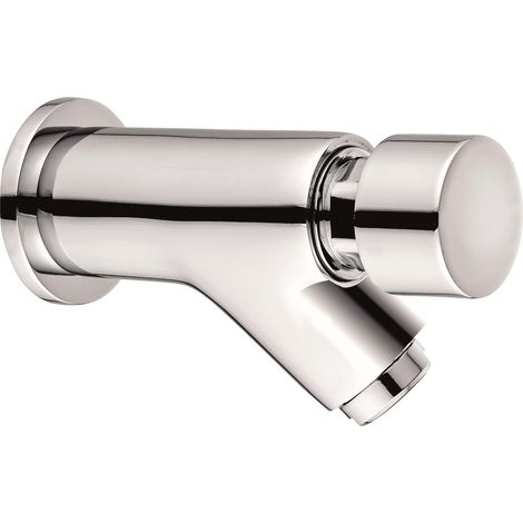 Robinet lavabo mural TWS23062 – Fermeture temporisée 10s – Activation bouton-poussoir – Laiton chromé pour salle de bain publique – Tecom