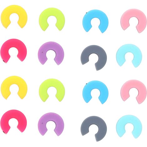 16 Stück Mini-Kreis-Silikon-Weinglas-Marker-Becher-Identifizierungsring-Etikett (1/5)
