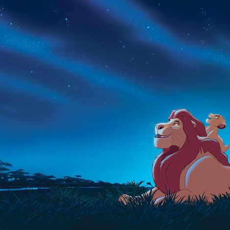 papier peint panoramique Le Roi lion bleu  - Komar (1/4)