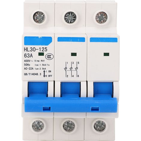 Disjoncteur sectionneur ignifugé tripolaire miniature 400 V 63 A (1/5)