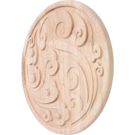Décoration Murale Amulette Sculptée Main Beige Ronde en Bois Motif Nuages Ornement Minimaliste et Moderne pour Décorer Chambres (1/5)