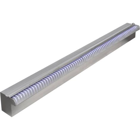 Lame d'eau rectangulaire à LED 90 cm en acier inoxydable pour piscine CFW667153 (1/5)