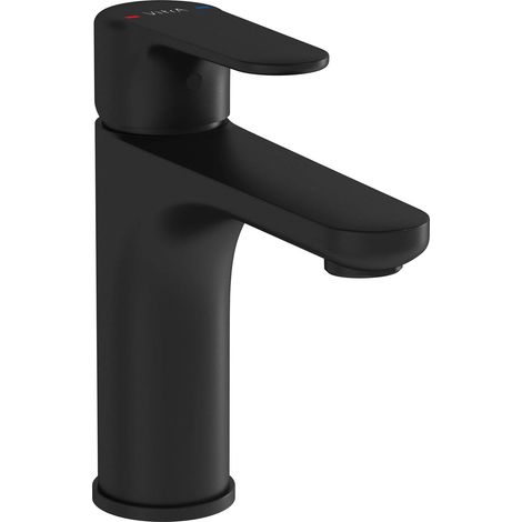 Vitra Root Round Basin Mixer Tap - Matt Black (1/4)