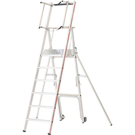 Scaletta a castello 6 gradini - Altezza max di lavoro 3m - 838306