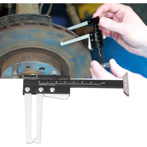 Pied à coulisse de précision pour la profondeur des disques de frein - Fonctionnalités puissantes pour une mesure précise - Conception à démontage facile - Jauge de haute qualité - Règle à roue (1/3)
