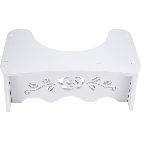 Tabouret de toilette blanc 7 pouces pour position accroupie salle de bain (1/5)