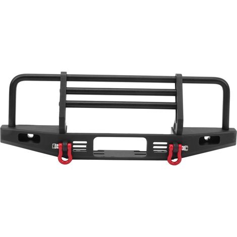 Pare-chocs avant en métal avec 2 feux ronds à LED, compatible avec les voitures radiocommandées TRX4 SCX10 90046 1/10. (1/5)