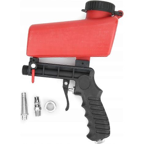 Pistolet de sablage pneumatique portable, petit outil manuel de sablage à air comprimé 90 psi, pour le sablage et le polissage FT (1/5)