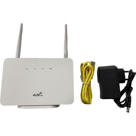 Routeur-modem sans fil 4G CPE106-E avec antenne externe, point d'accès Wi-Fi, emplacement pour carte SIM et prise européenne. (1/4)