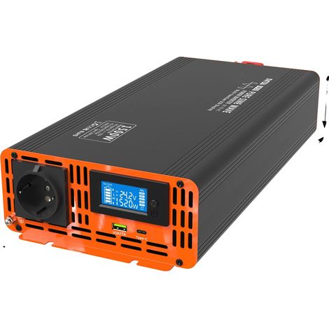 Onduleur à onde sinusoïdale pure, efficacité supérieure à 90 %, sortie double tension, PSW-24V 1500W (1/2)