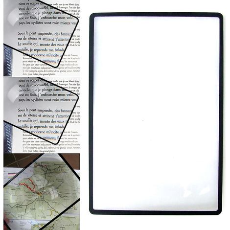 Loupe 3x Grande loupe Feuille Pleine page Lecture de livre Ai