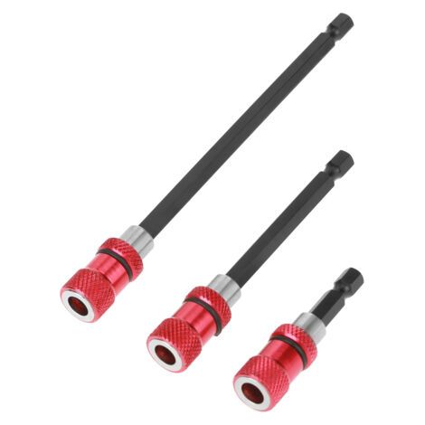 Lot de 3 porte-embouts de perçage magnétiques à dégagement rapide, tige hexagonale 1/4\ (1/5)