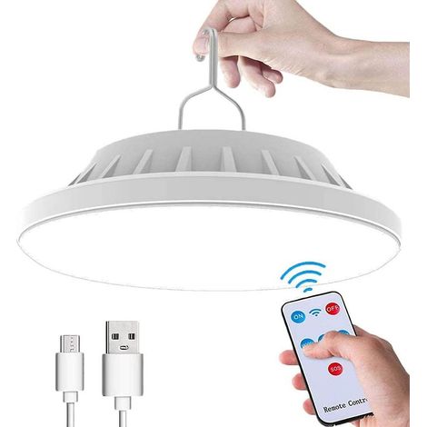 Lampe de camping solaire USB avec télécommande - Lampe de tente extérieure étanche IPX7 à suspendre pour le camping (1/5)