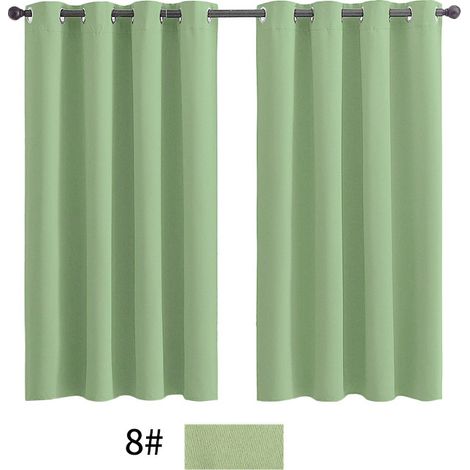 Rideau occultant pour salon, rideau isolant thermique, rideau à œillets, convient pour porte-fenêtre (2 pièces, 107 x 213 cm)