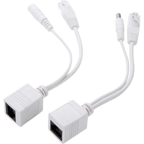 TrAdE Shop Traesio - Power Over Ethernet Adattatore Iniettore Estrattore Passivo Poe Kit Cavo Cat5 - (1/3)