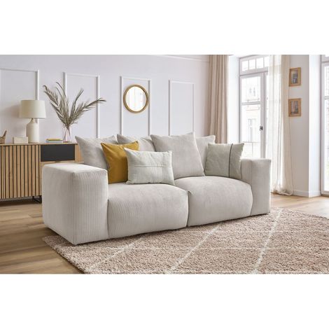 BOBOCHIC - Canapé droit fixe modulable VOLTAIRE   Beige (1/5)