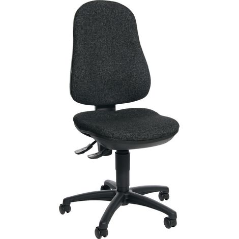 Sedia da ufficio girevole con contatto permanente, colore antracite, altezza regolabile 420-550 mm, portata 110 kg