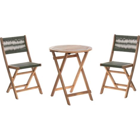 Bistro Set klappbar PROSSEDI Akazienholz Grün