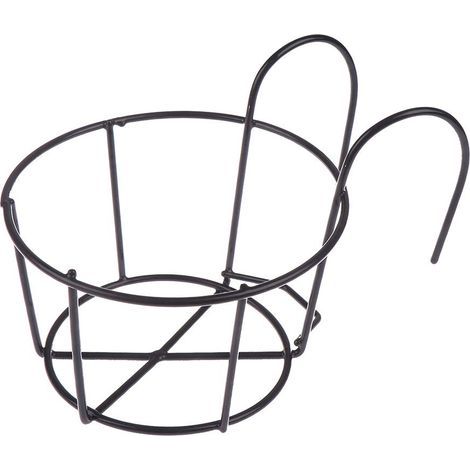 Un élégant pot suspendu rond en métal – parfait pour les balcons, les jardins et la décoration intérieure, pour suspendre des plantes grasses et des branches vertes aux balustrades. (1/5)