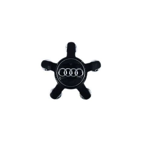 4 Pièces Auto Cache Moyeux Capuchons De Centre pour Audi A3 A4L A5 A6L A8L Q3 Q5, Centre de Jante Capuchons Cache de Roue Centrale Accessoires de Voiture,135mm,noir