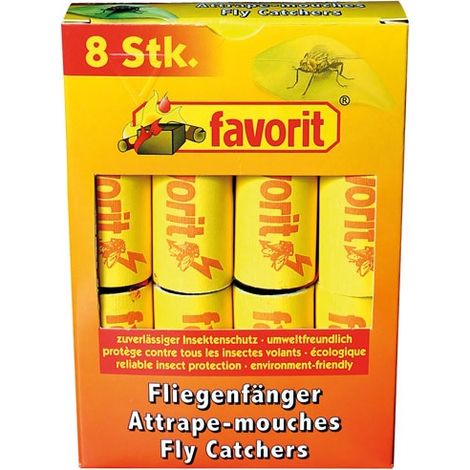 Nastro adesivo cattura mosche - Confezione da 8 - Favorit