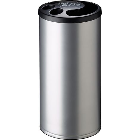Collecteur Multigob - 800 gobelets avec corbeille 25l - corps métal gris métallisé - RAL 9006 (1/3)
