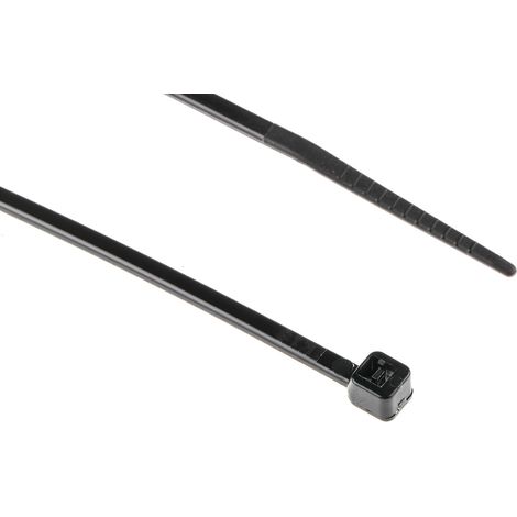Serre-câble RS PRO Noir en Nylon 66, 203mm x 2,5 mm ( Prix pour Sachet de 100 ) (1/2)