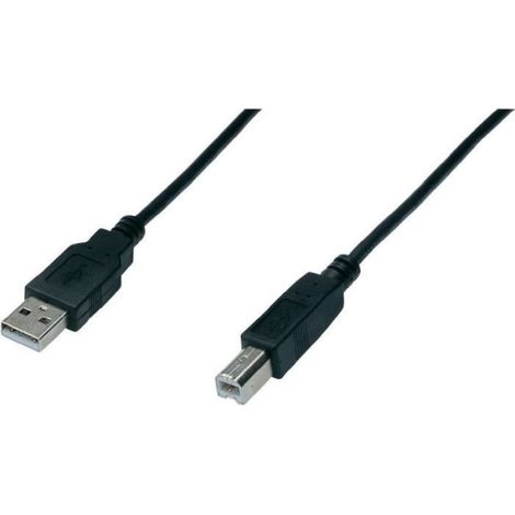 Câble USB - Type A Mâle vers Type B Mâle - 0.5 m - Double Blindage Feuille et Tresse - Cuivre Pur - Pour Disque Dur Scanner Imprimante - 1 Pièce