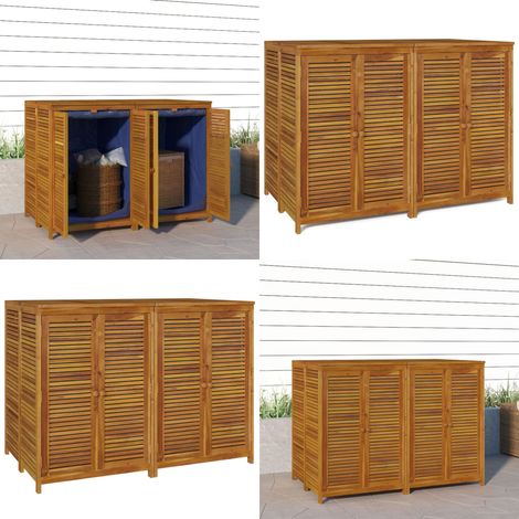 Contenitore da Giardino 140x87x104 cm Legno Massello di Acacia - Contenitore in legno - Contenitore in acacia