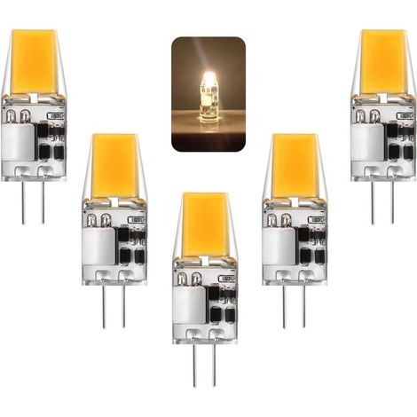 G4-LED-Lampen, 5-W-G4-LED-Lampen, G4-LED-Lampenersatz für 50-W-Halogenlampen, 500 lm, LED G4, warmweiß (3000 K), 12 V AC/DC, flackerfrei, nicht dimmbar