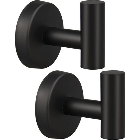 Paquete de 2 ganchos para toallas, ganchos de baño de acero inoxidable para toallas, ganchos de pared resistentes (1/5)