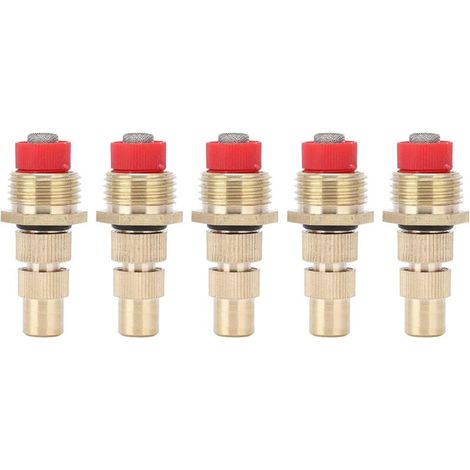 Kit de 5 buses pulvérisateurs réglables avec filetage extérieur G1/2 et filtre intégré – Pour arrosage de jardin, pelouse et rafraîchissement extérieur