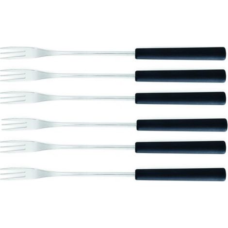 Set 6 Fourchettes à Fondue Noires Robustesse Et Design élégant Pour Toutes Fondues - Table Et Cook