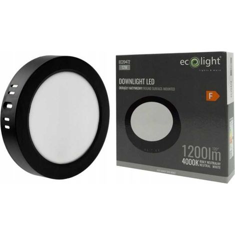 Downlight LED circular N/T 12W 4000K negro DL-1 (1/5)