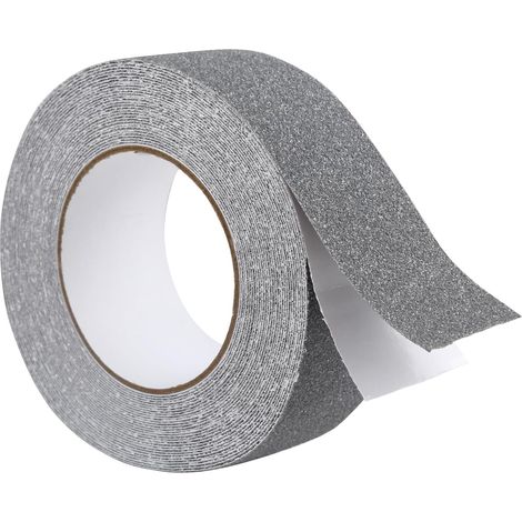 Bande Antiderapante Escalier 10 m x 5 cm Gris, Ruban Adhésif Antidérapant, Bande Adhesive Antiderapante pour Extérieur et Intérieur, Scotch Antiderapant Ruban Antidérapant Imperméable