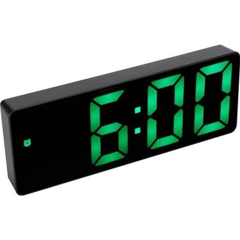 Silent Digital Mirror Clock - Displays Time, Date, Temperature - Elegant Design