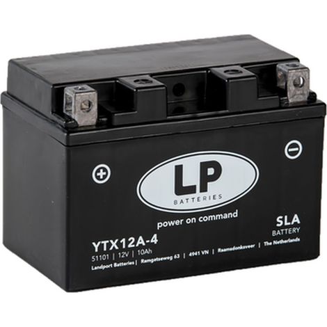 Batteria Landport 12V 10Ah SLA senza manutenzione, 150x88x105mm (YTX12A-4)