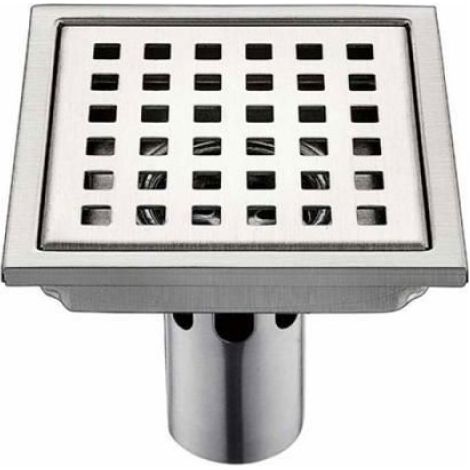 Siphon De Sol INOX 1 Pcs en Acier Inoxydable Drain 15Cm 15Cm Filtre Carr Dodorant Anti Retour Fuite deau (1/4)