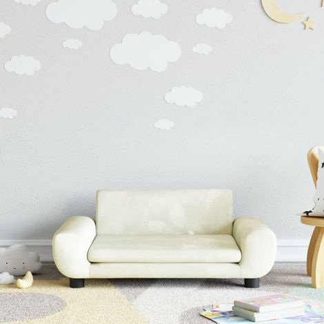 Canapé pour enfants Canapé Sofa scandinave crème 70x45x33 cm velours 97750 (1/5)