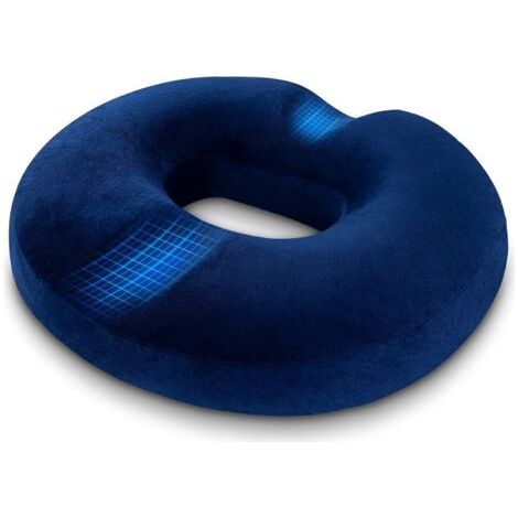BUNTHAUS Donut Cushion Memory Foam pour Le Soulagement des Hémorroïdes, Coussin Coccyx pour Fauteuil Roulant Siège de Voiture Bureau Extérieur (1/5)