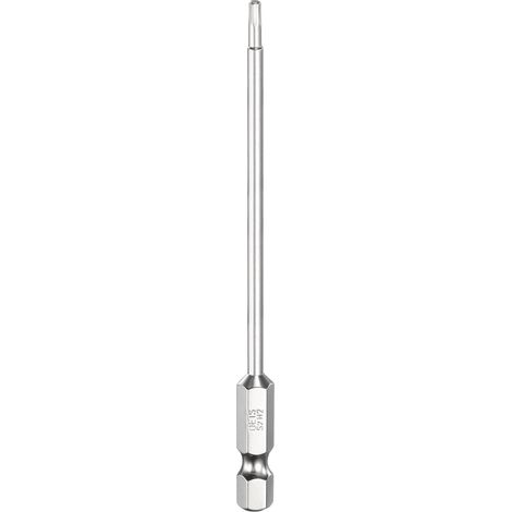 Embout de Tournevis à Tête Hexagonale 2.0mm Métrique Pointe Plate 1/4" Tige Hexagonale 100mm (4") Long Clé à Embout Magnétique Pour Perceuse à Vis, Douille Chromée (1/5)